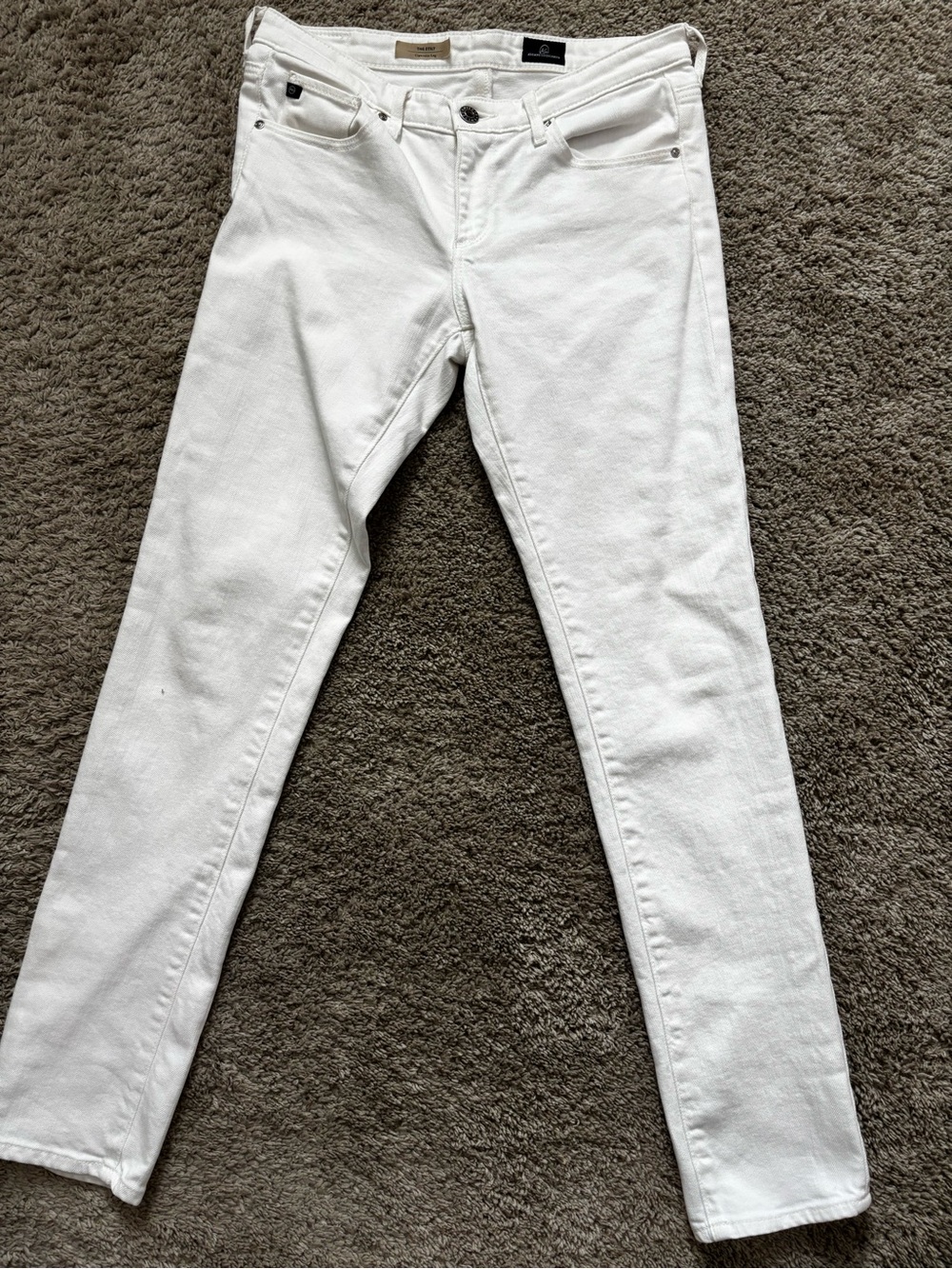 Ag Adriano Goldschmied White Skinny Jeans